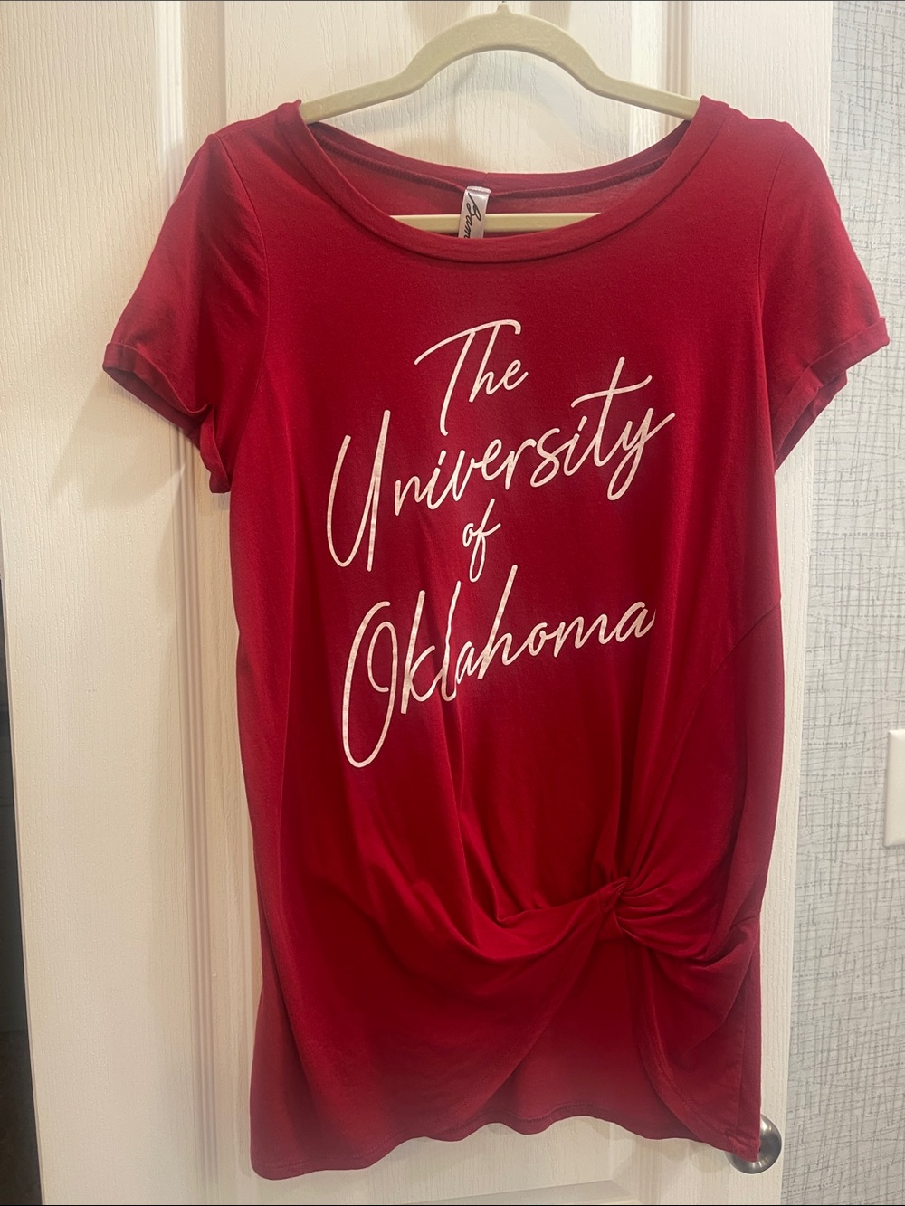 University of Oklahoma Red Knot-Front Women's Tee